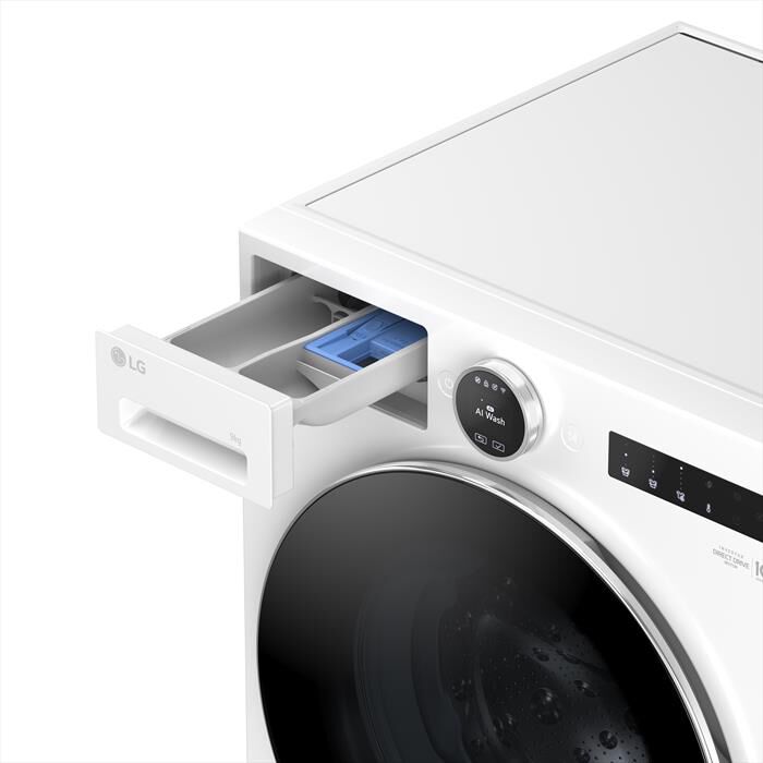 LG - Lavatrice AI DD F4X9009TWCE 9 Kg Classe A-Ivory White