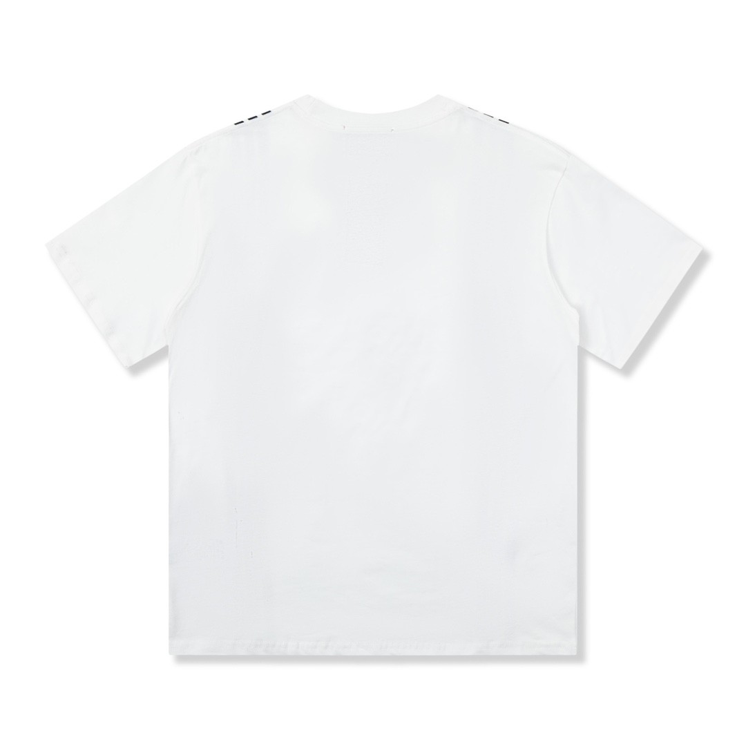 GUC  23SS double G vertical stripe foam printed t-shirt