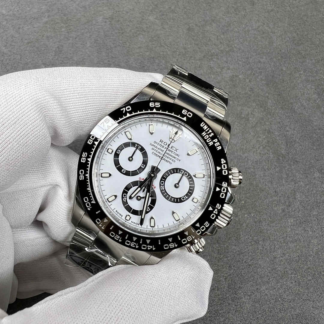 Clean Rolex Daytona 116500 4130 Panda Dial Replica – 40mm 904L Steel | Super Clone Chronograph