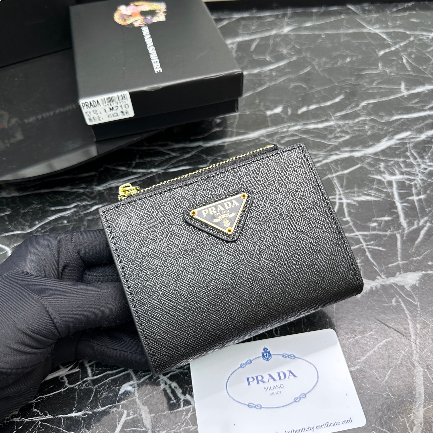 Fashion 3.9″x3.5″x0.8″ Blue Leather Wallet QB-927071