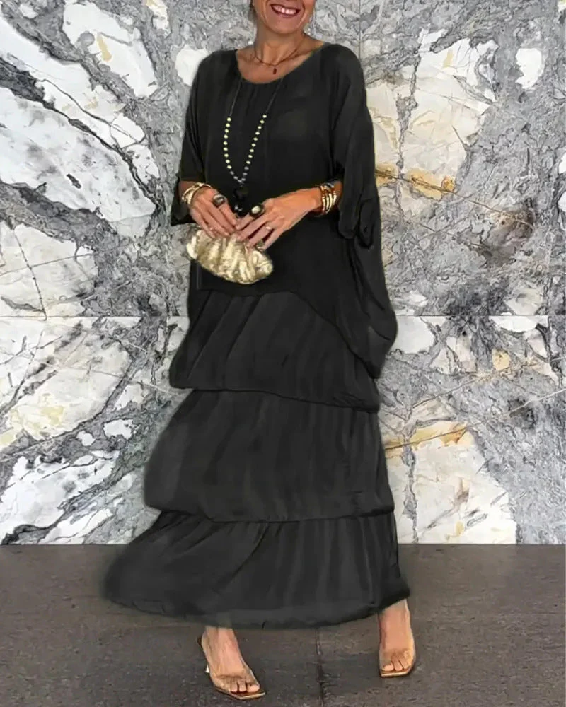 MeadowWhisper™ Chiffon Wrap Dress