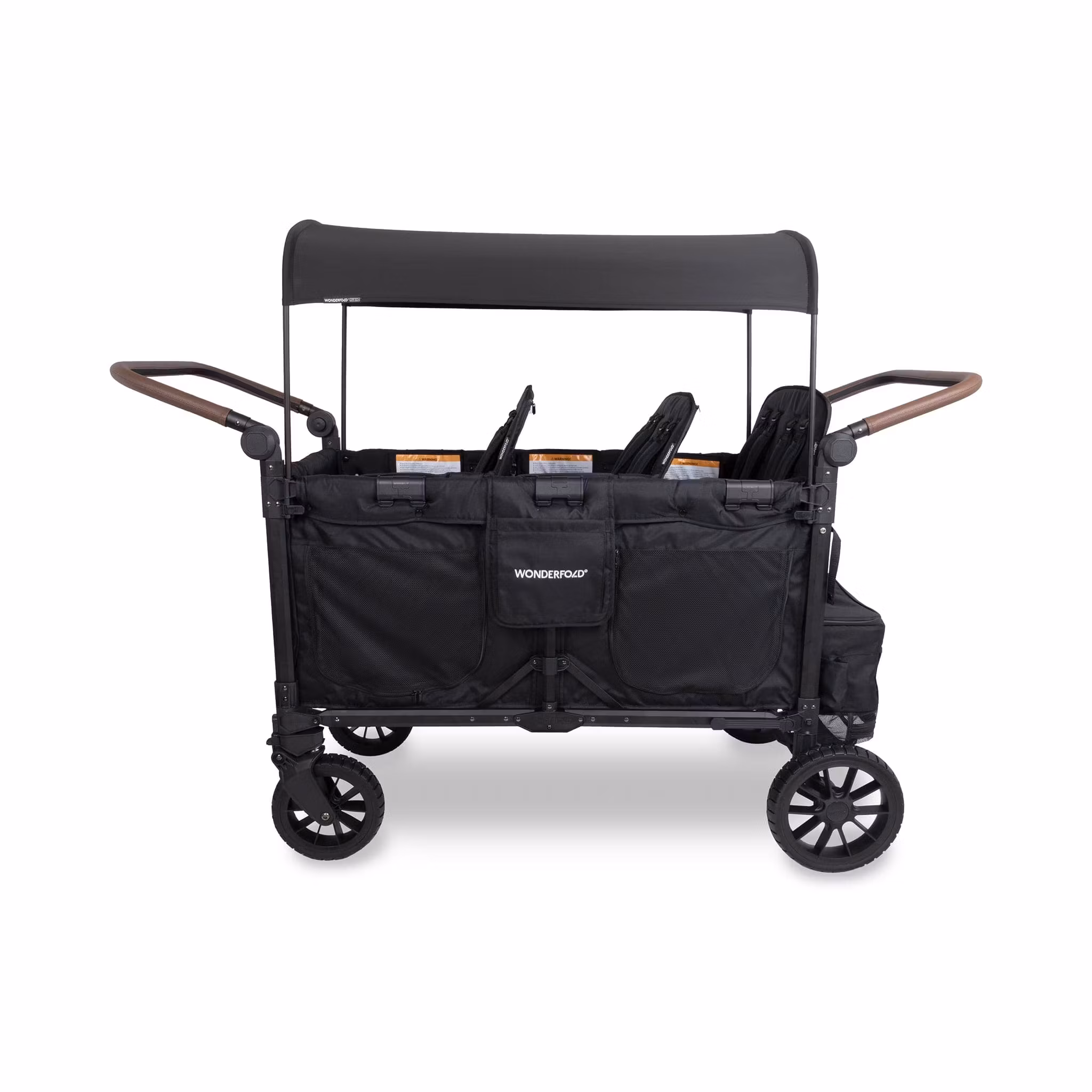 WonderFold W6 Pro Luxe (6 Seater) Stroller Wagon - Jet Black