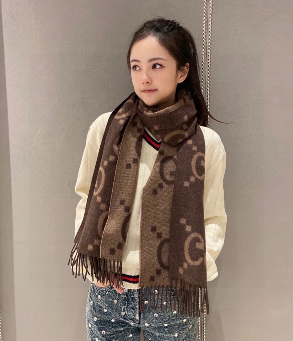 Classic Cashmere 180x65cm Scarf WJ-985171