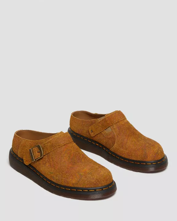 Isham Marbled Suede Slingback Mules