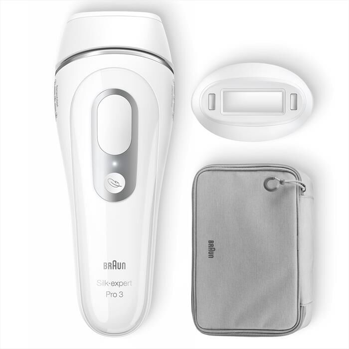 BRAUN - Epilatore a luce pulsate SILK EXPERT PRO 3 PL3020-BIANCO/ARGENTO