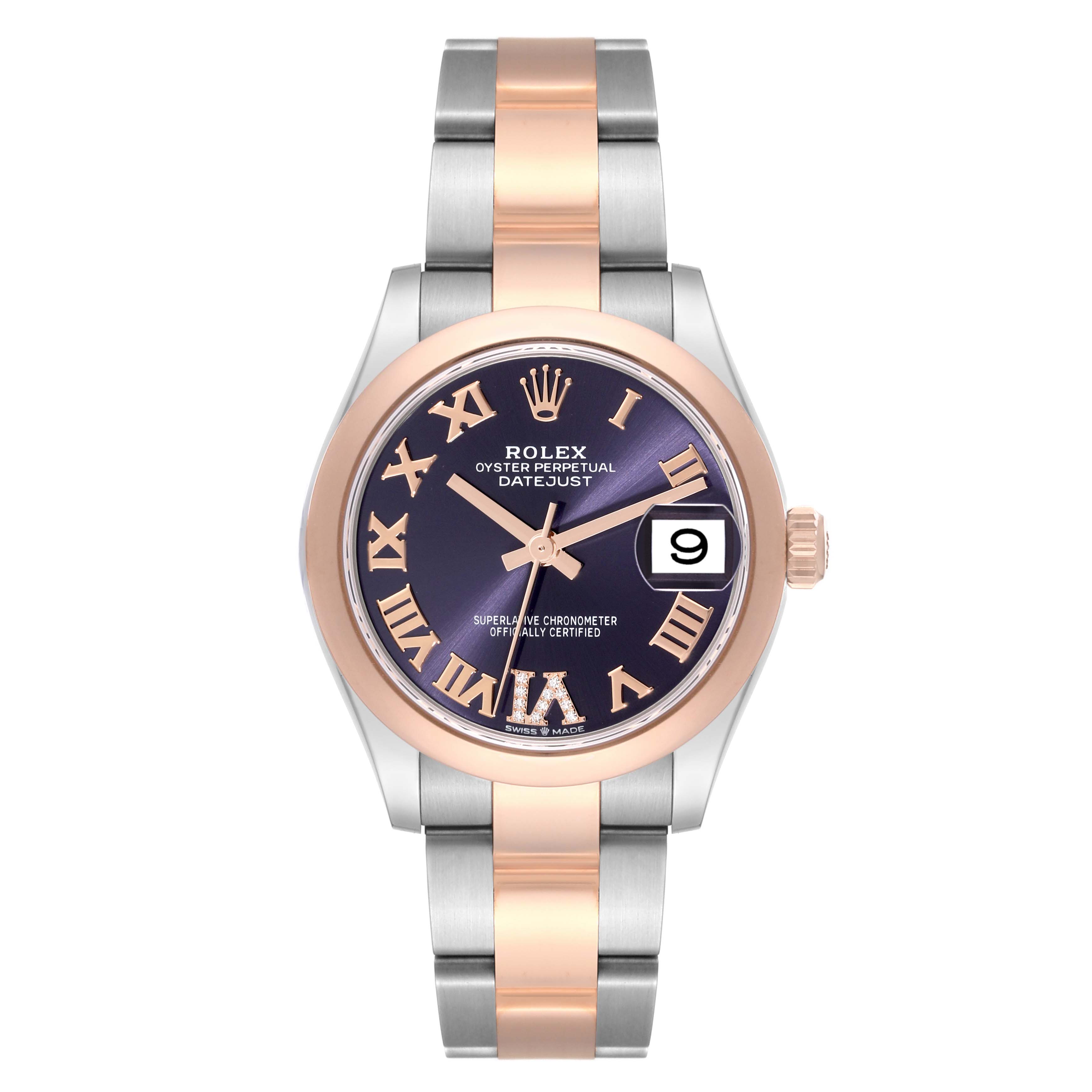 【Super Clone】RLX Datejust m278241-0019/0020 Aubergine 31mm Dial Oyster Bracelet Watch