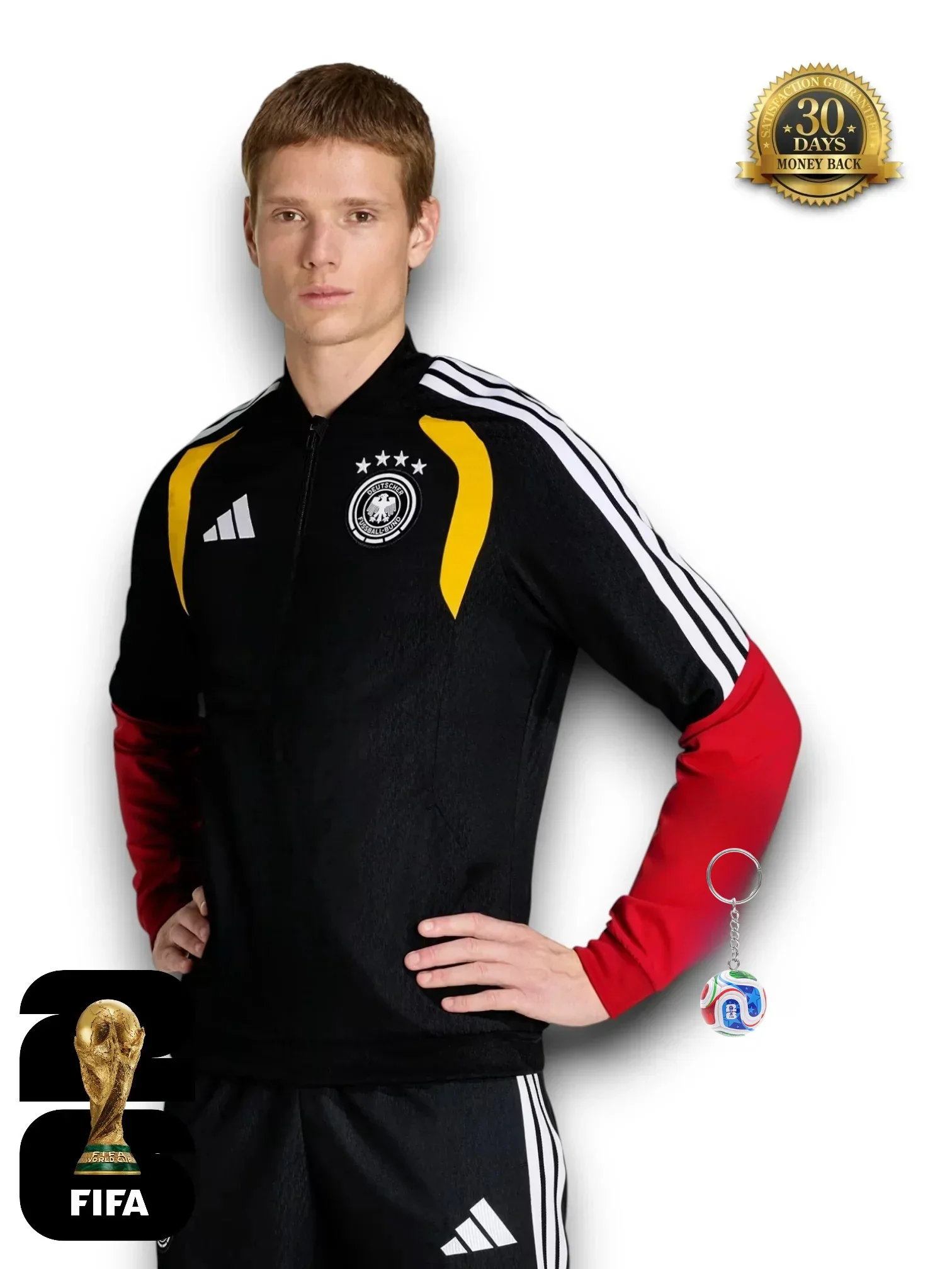 Germany World Cup 2026 Half-Zip Training Suit Set Black