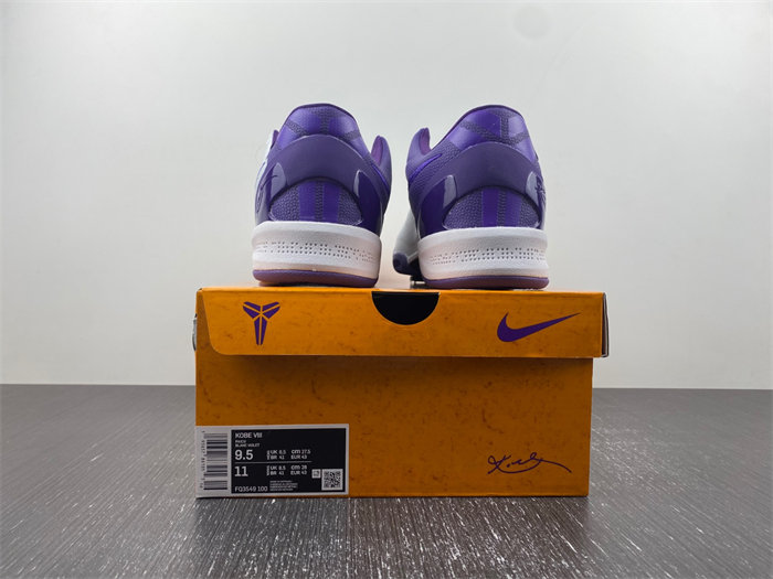 NK Kobe 8 Protro “White Court Purple” FQ3549-100