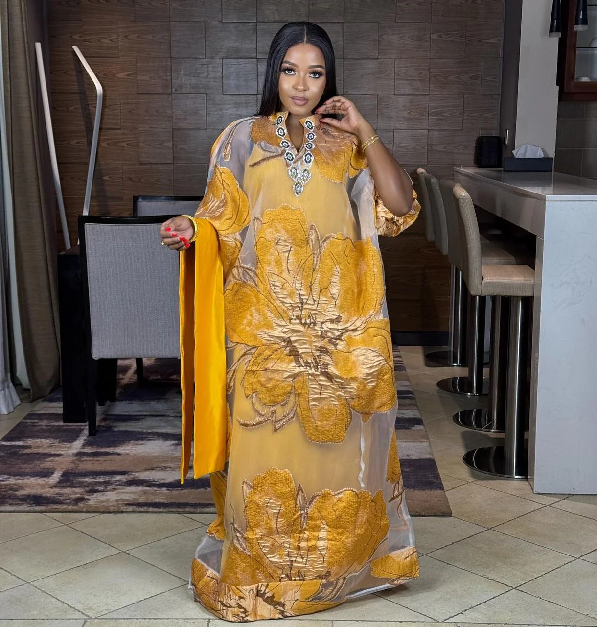 Luxury 3 Piece Brocade Kaftan Set