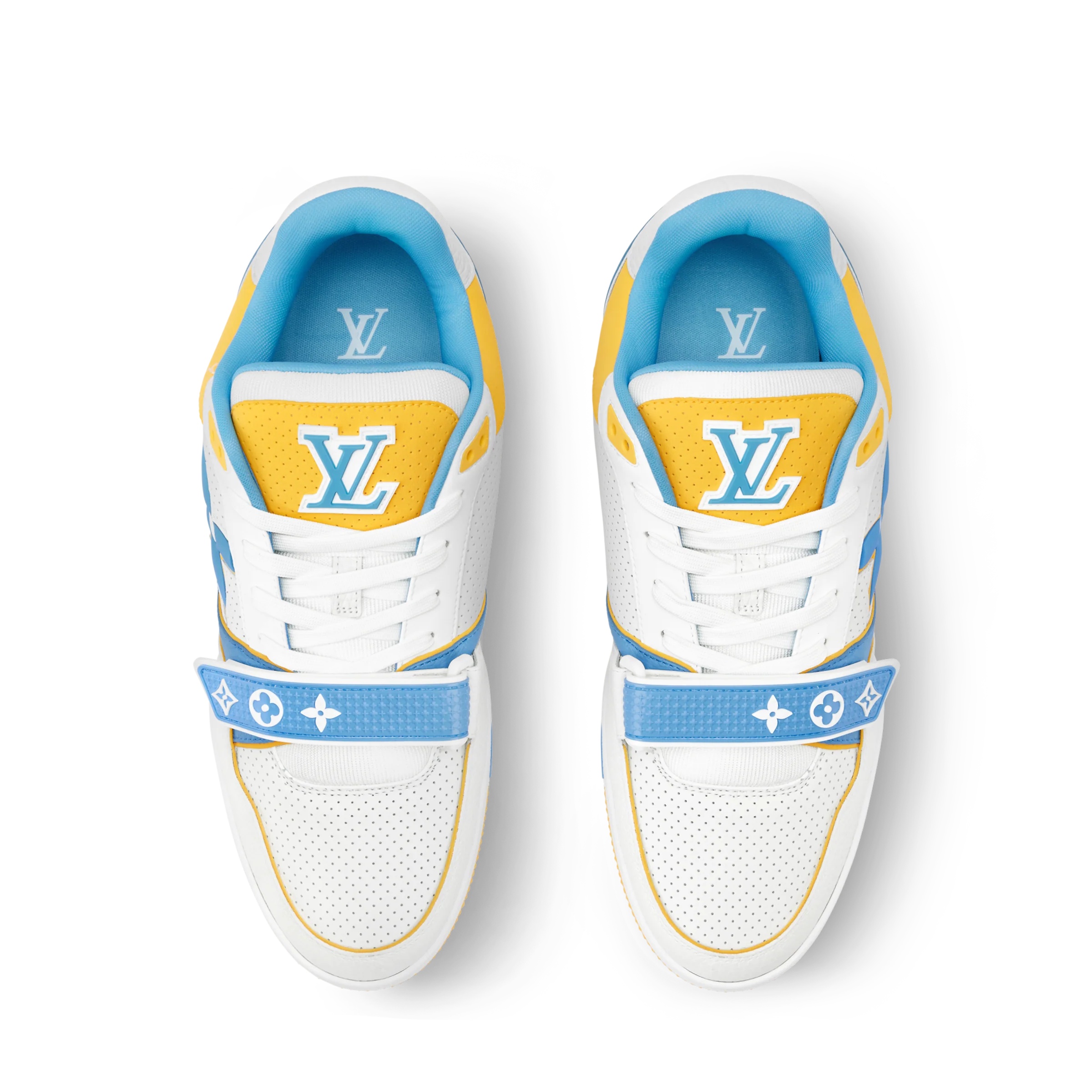 LV  Trainer Blue Velcro Strap Sneaker