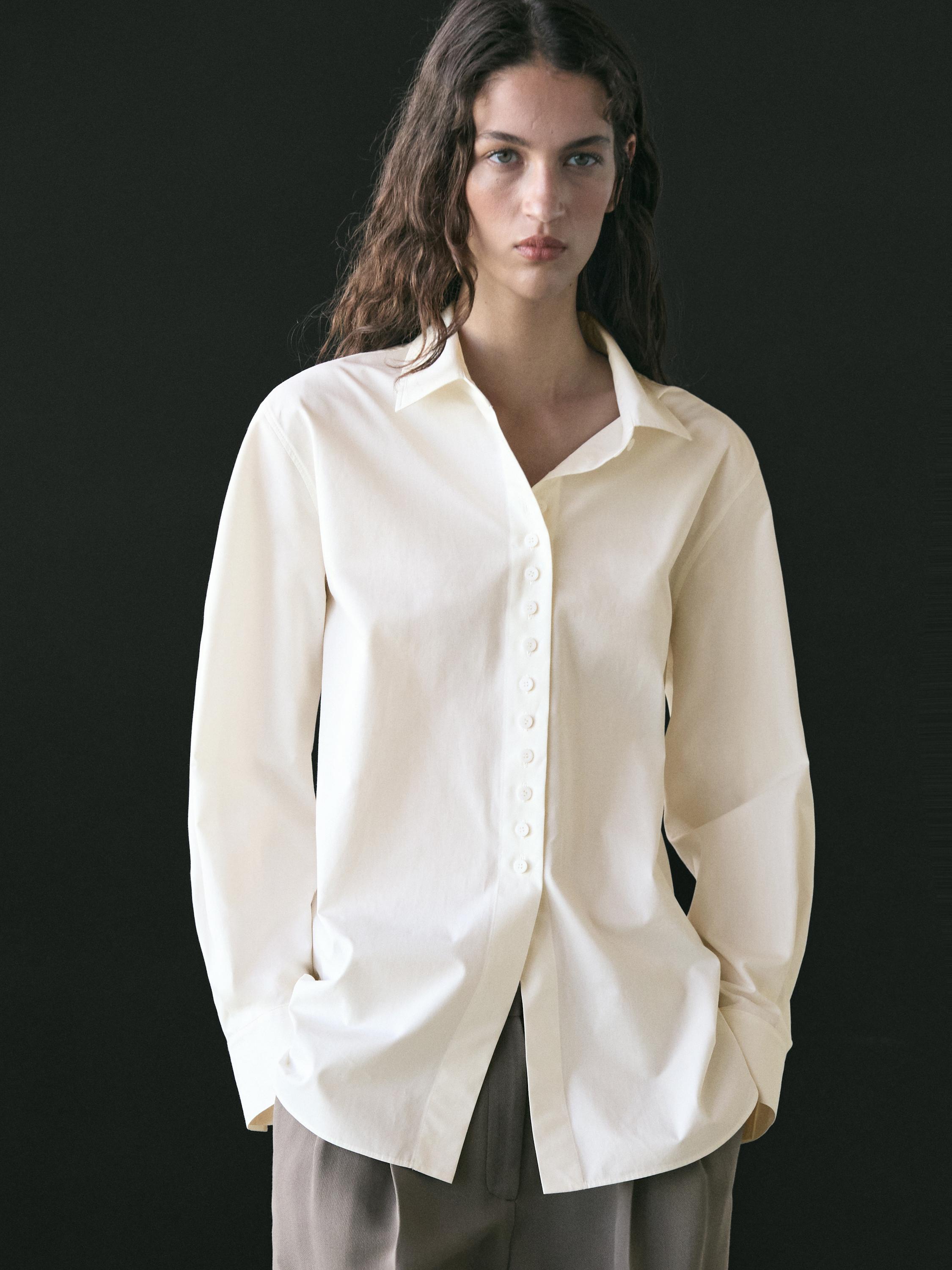 Camisa detalle botones 100% algodón