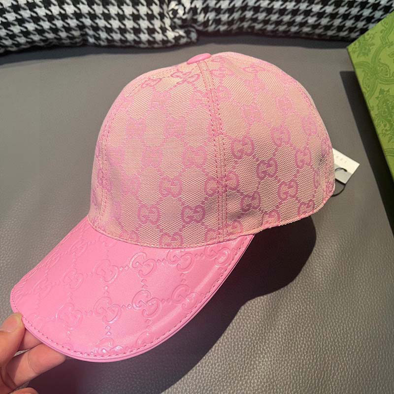 Fashion Adjustable Pink Canvas Baseball Cap MZ-916078