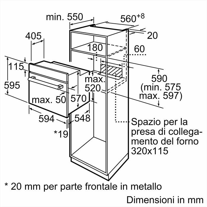 BOSCH - Forno multifunzione HBF011BR0 Classe A-Inox