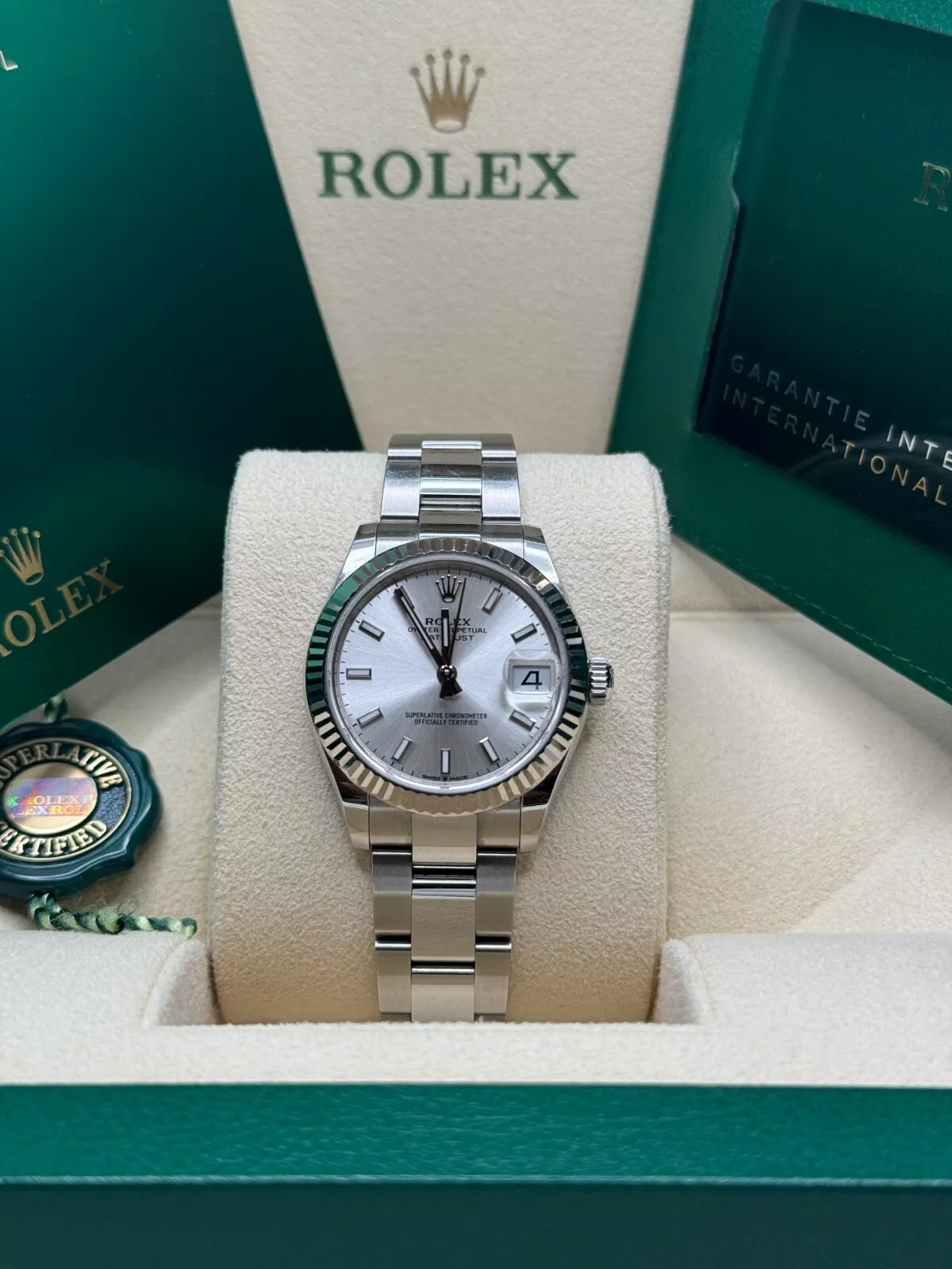 【Super Clone】RLX Datejust m278274-0011/0012 Silver Dial 31mm Fluted Bezel Oyster Bracelet