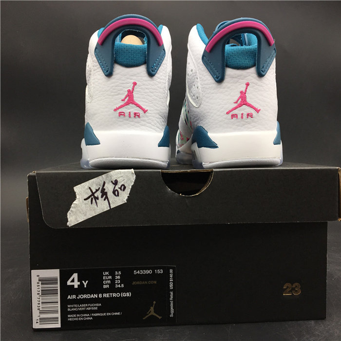 JRD 6 Retro White Laser Fuchsia Green Abyss 543390 153