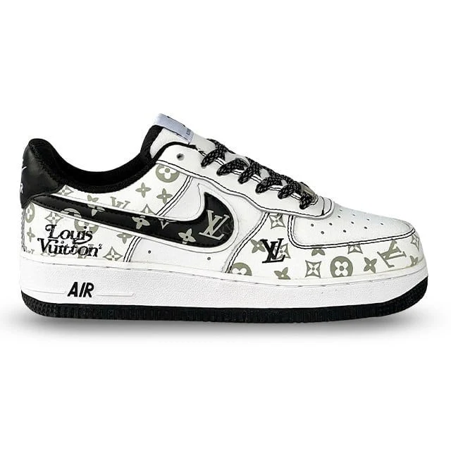 L.V x NK Air Force 1 Monogram Black Edition (Custom)