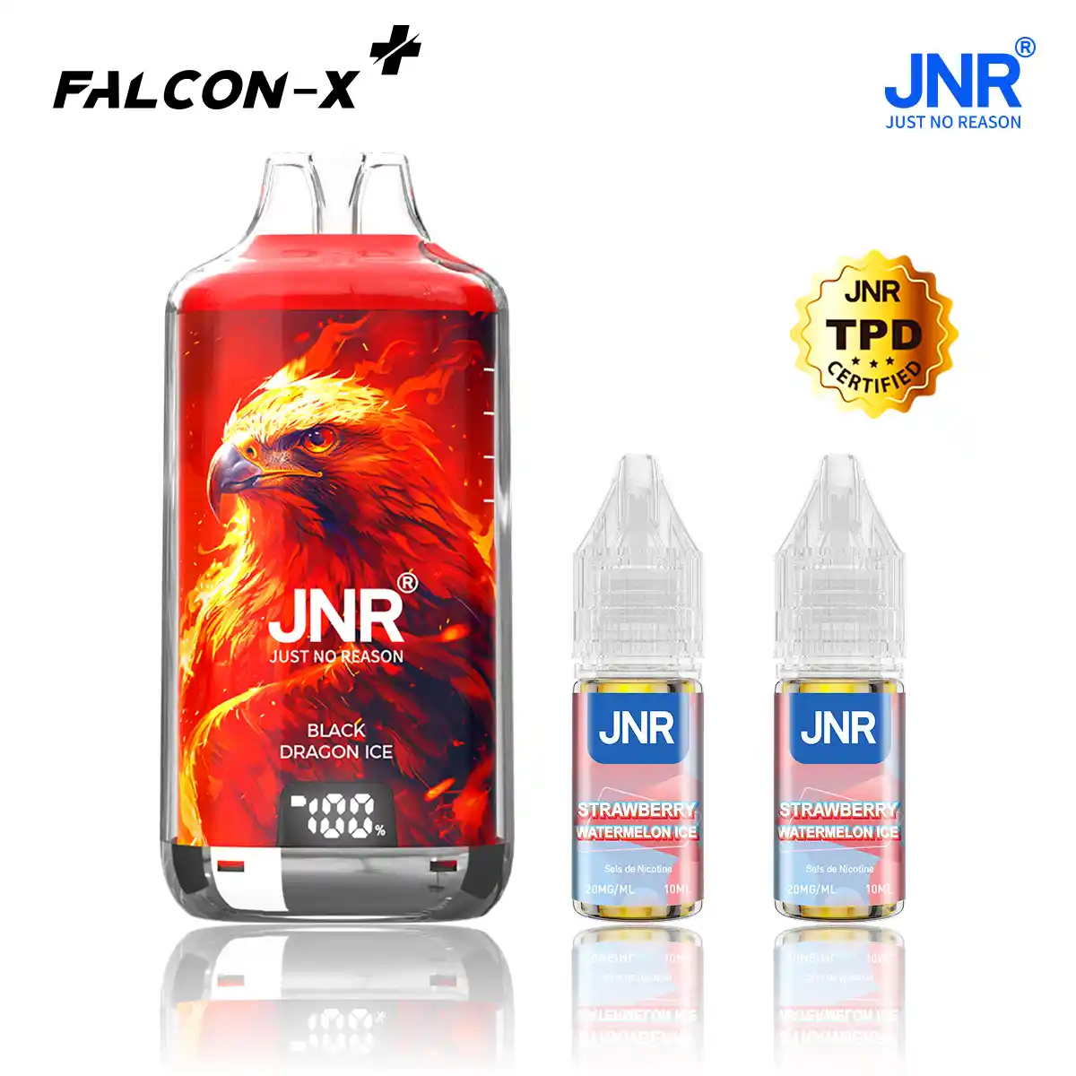 JNR Falcon X⁺ (Falcon X Plus) 28000 Puffs - Kit Pod Remplissable et Rechargeable - Vape Grok