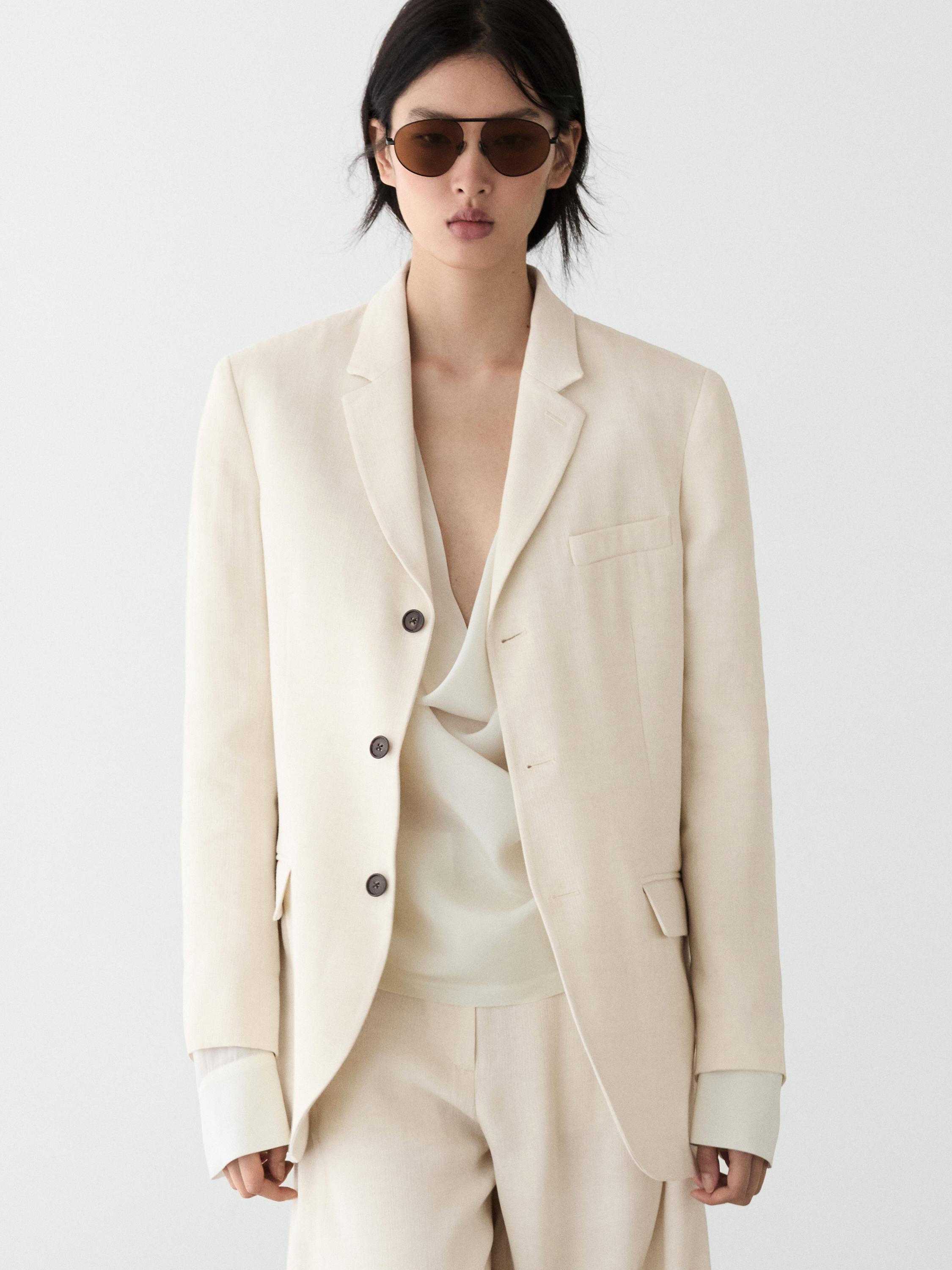 Americana traje con lino