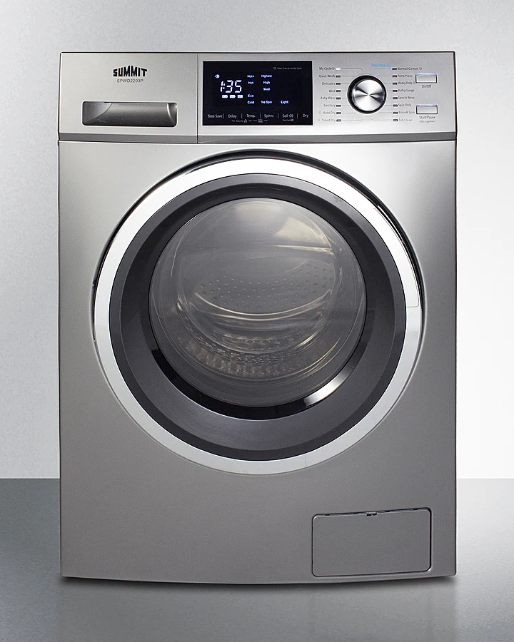 Summit 24" Wide 2.7 cu.ft. 115V Front Load Washer/Dryer Combo- Platinum