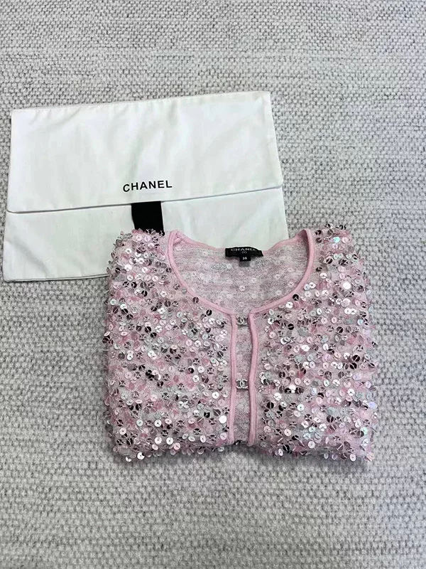 Pink Diamond Button Sequin Cardigan MY-93221