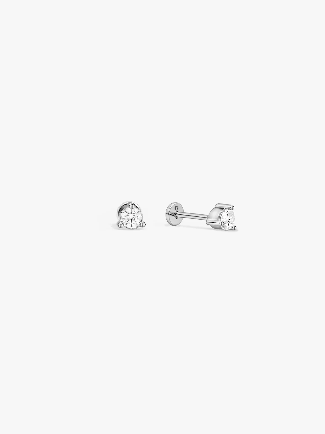 Silver Sapphire Flat Back Studs
