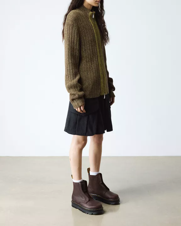 Zebzag Laceless Slip On Leather Boots