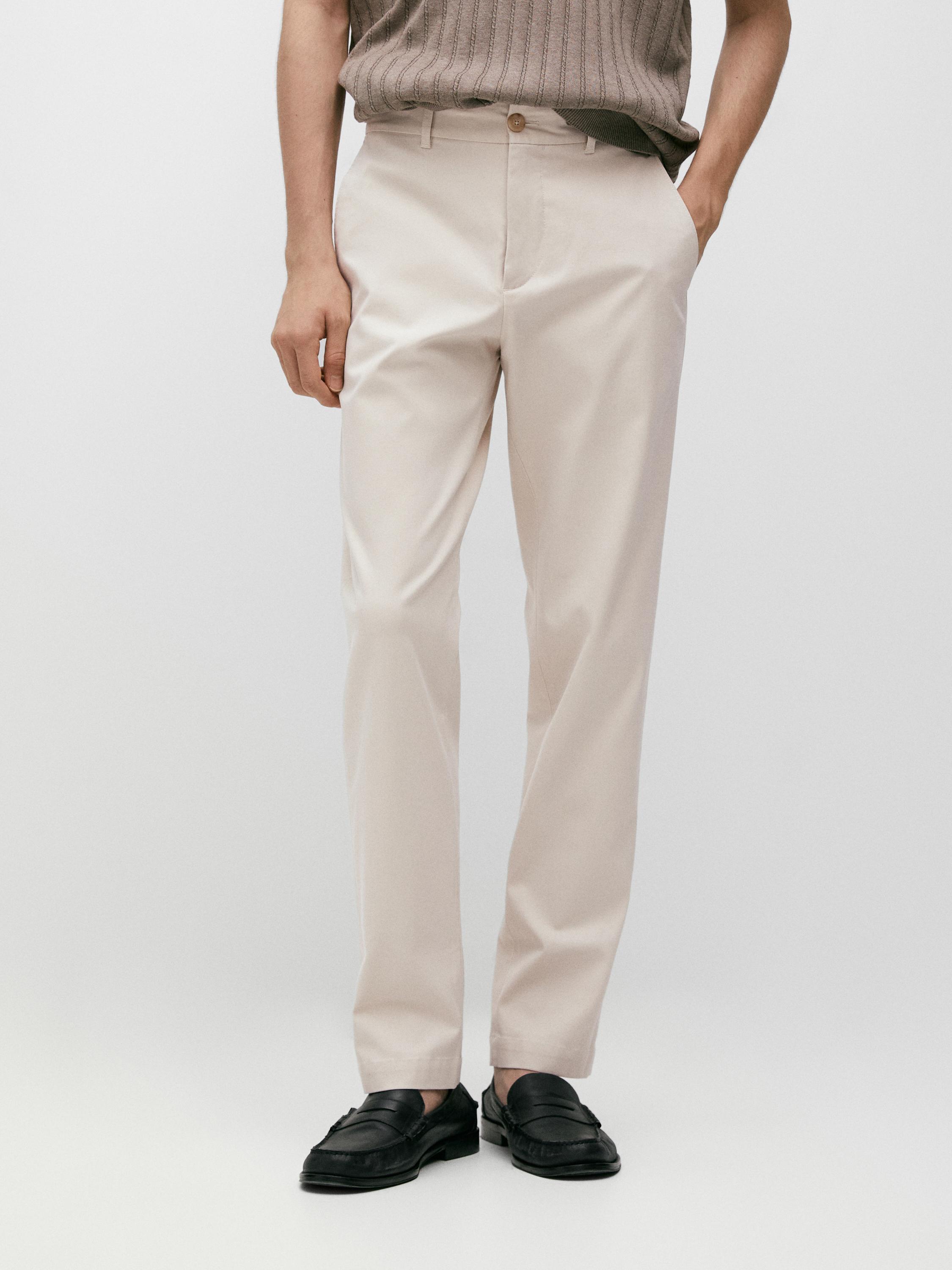 Pantalón tapered fit con algodón