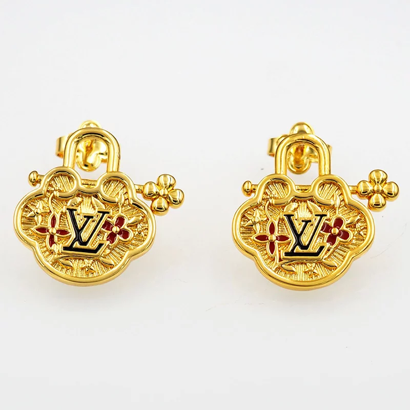 Elegant Lock Earrings ED-931337