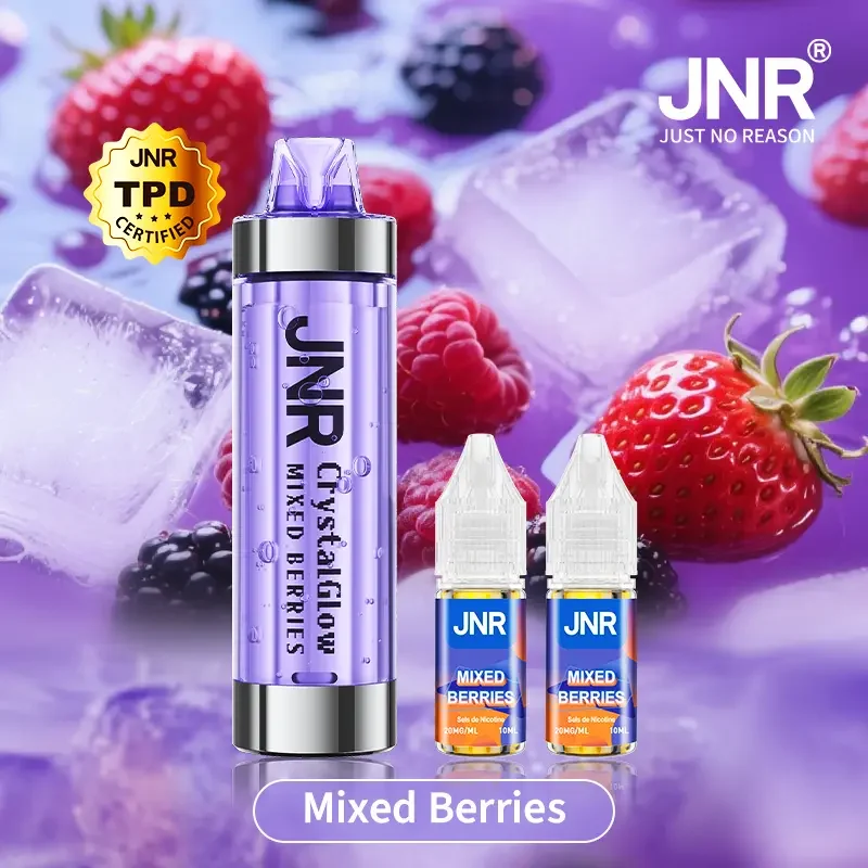 JNR Crystal Glow 33K Puffs - Kit Pod Remplissable et Rechargeable - Vape Grok