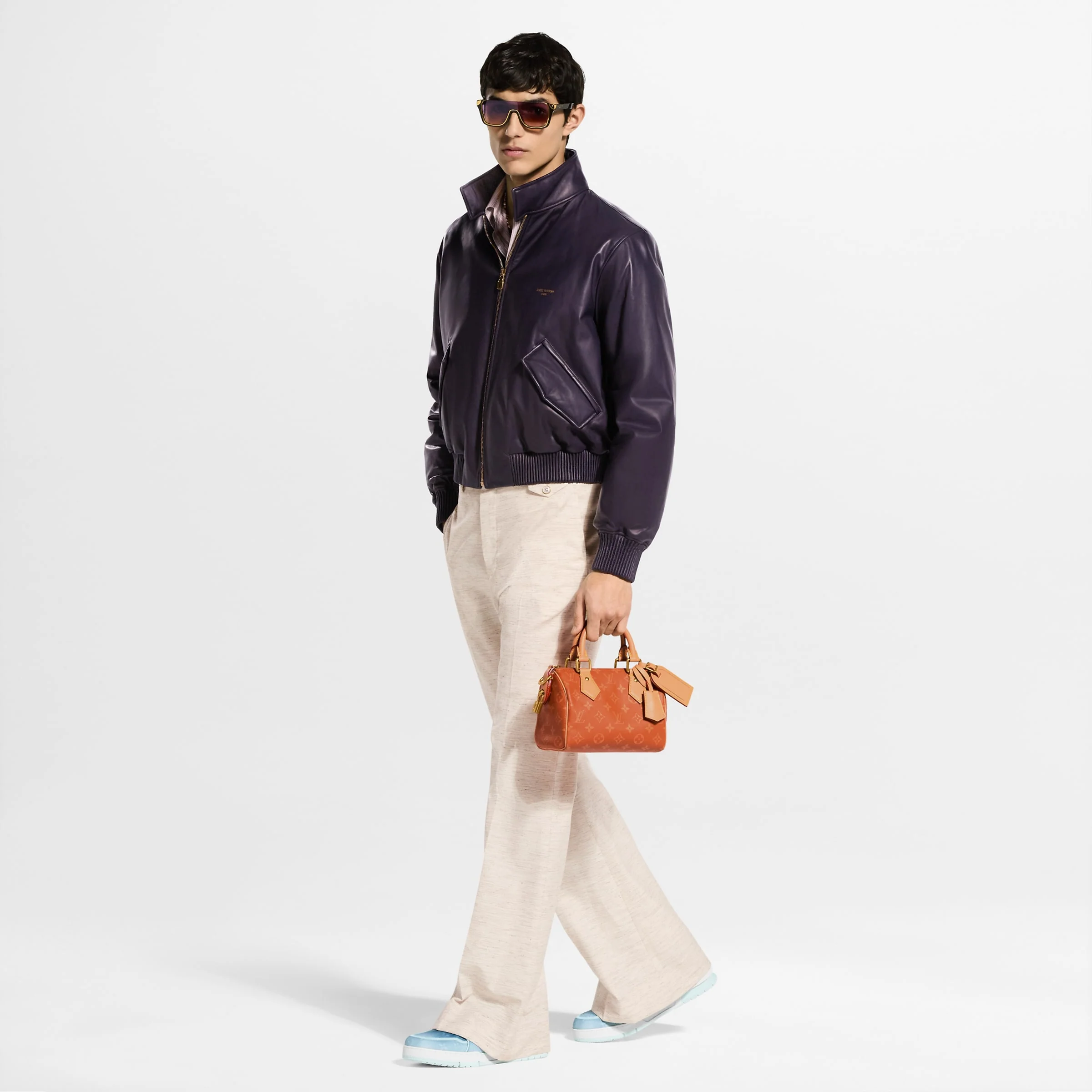 Trainer Sneaker Monogram-printed canvas Blue