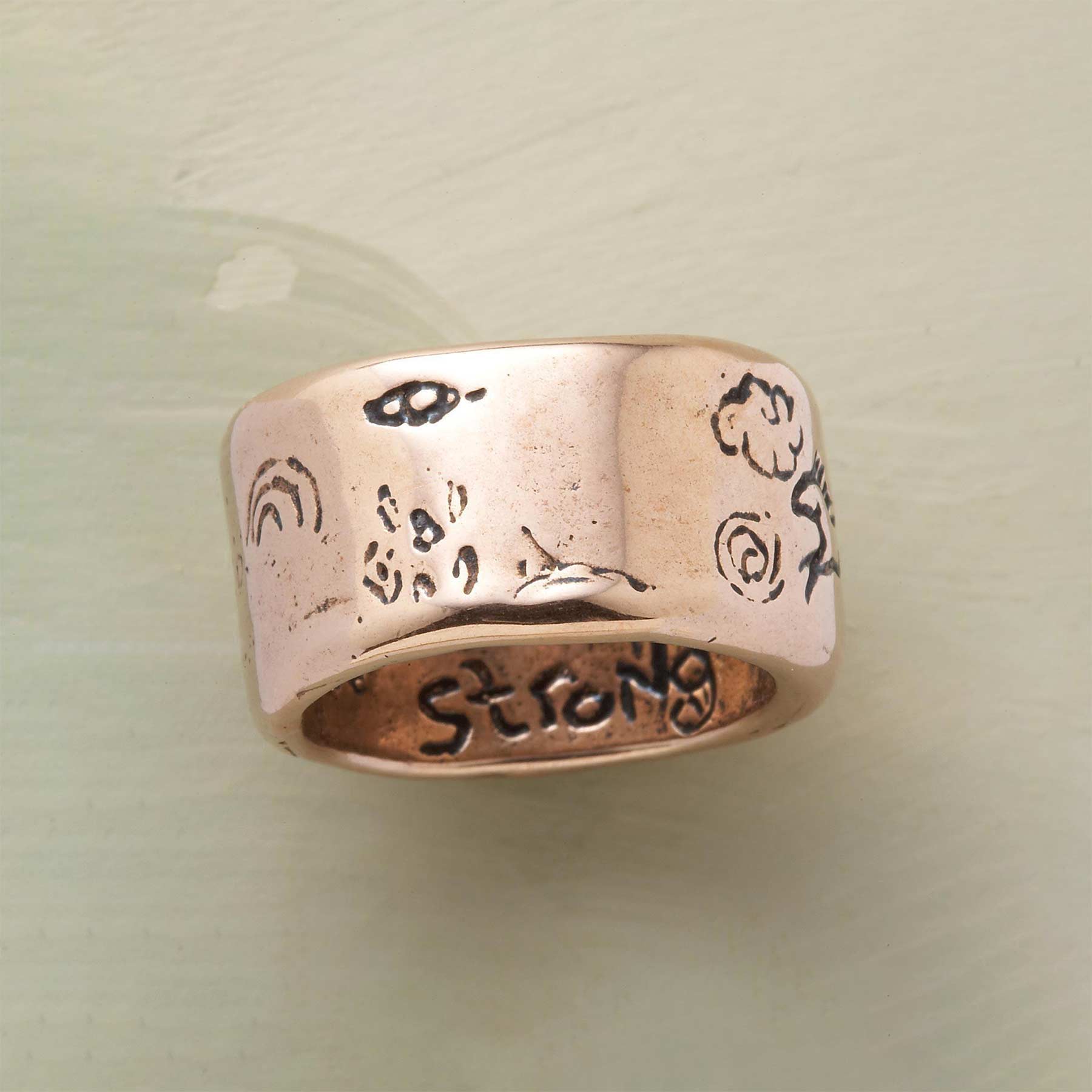 Rose Gold Strength Ring