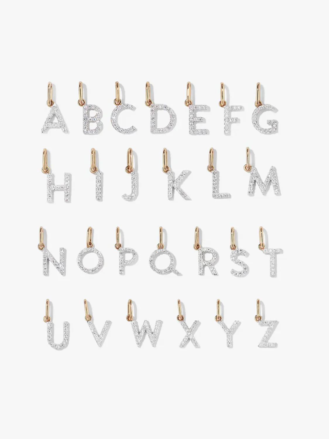 Crystal Letter Charm