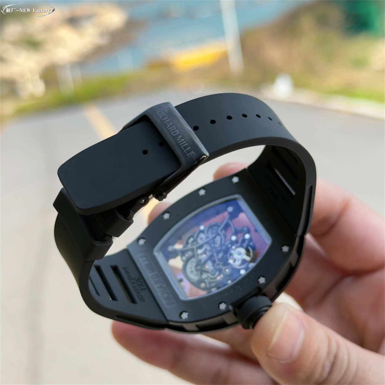 New Factory (NF) Richard Mille RM055 Black Ceramic Replica V5 – Real Jewels