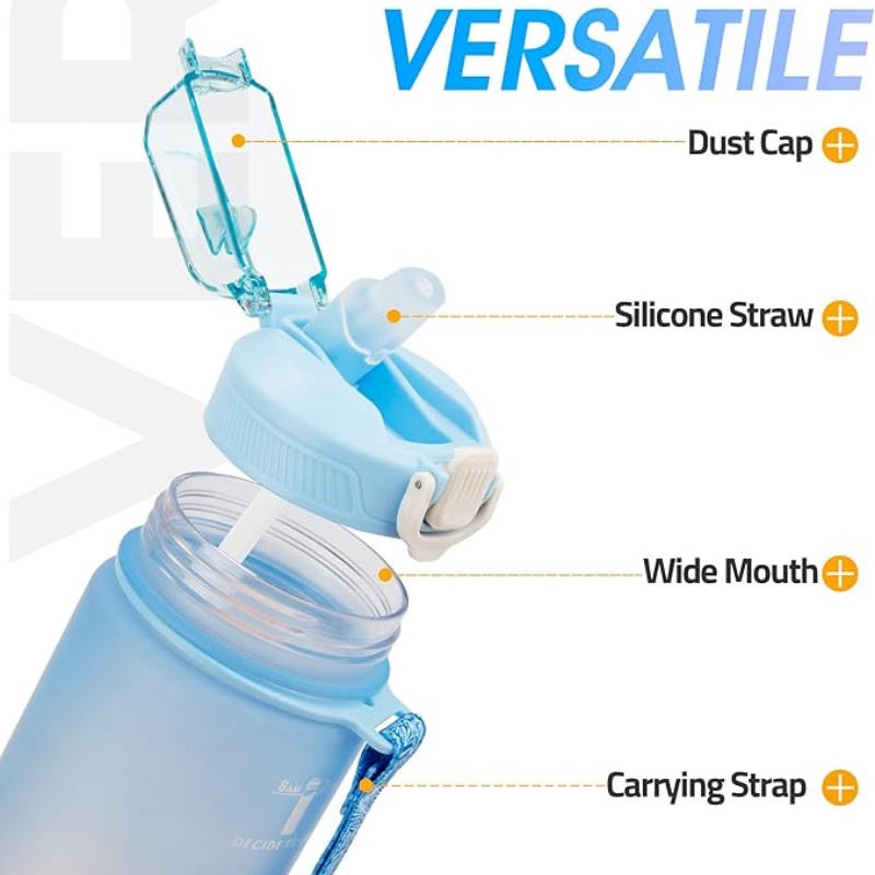 THERMOCLOUD Motivational Water Bottle with Time Marker