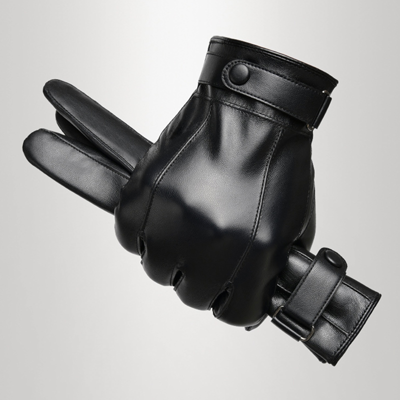 Daily PU Leather Thickened Driving Full Finger Glove