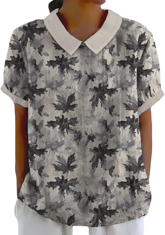 AERLEN Womens Leaves Print Short