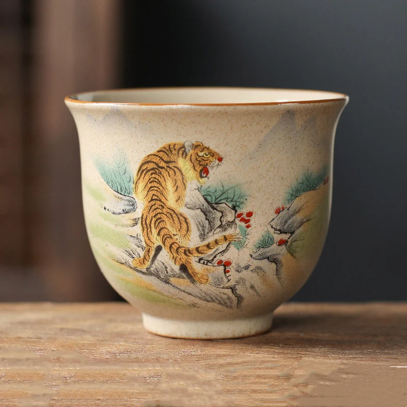 12 Chinese Zodiac Ceramic Teacup Kung Fu Tea Cup 130ml