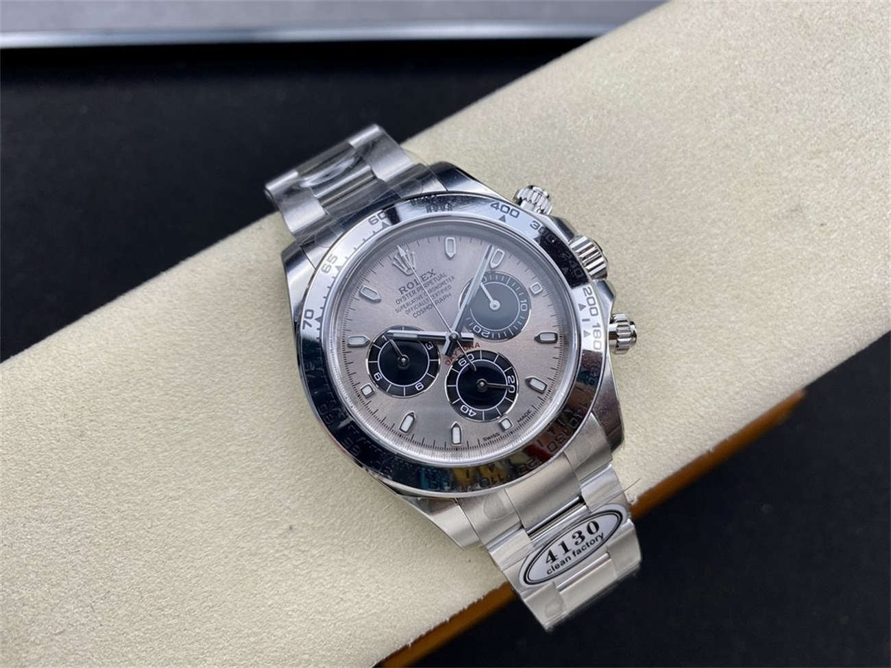 Rolex Daytona Cement Dial Replica – Clean Factory White Gold Bracelet