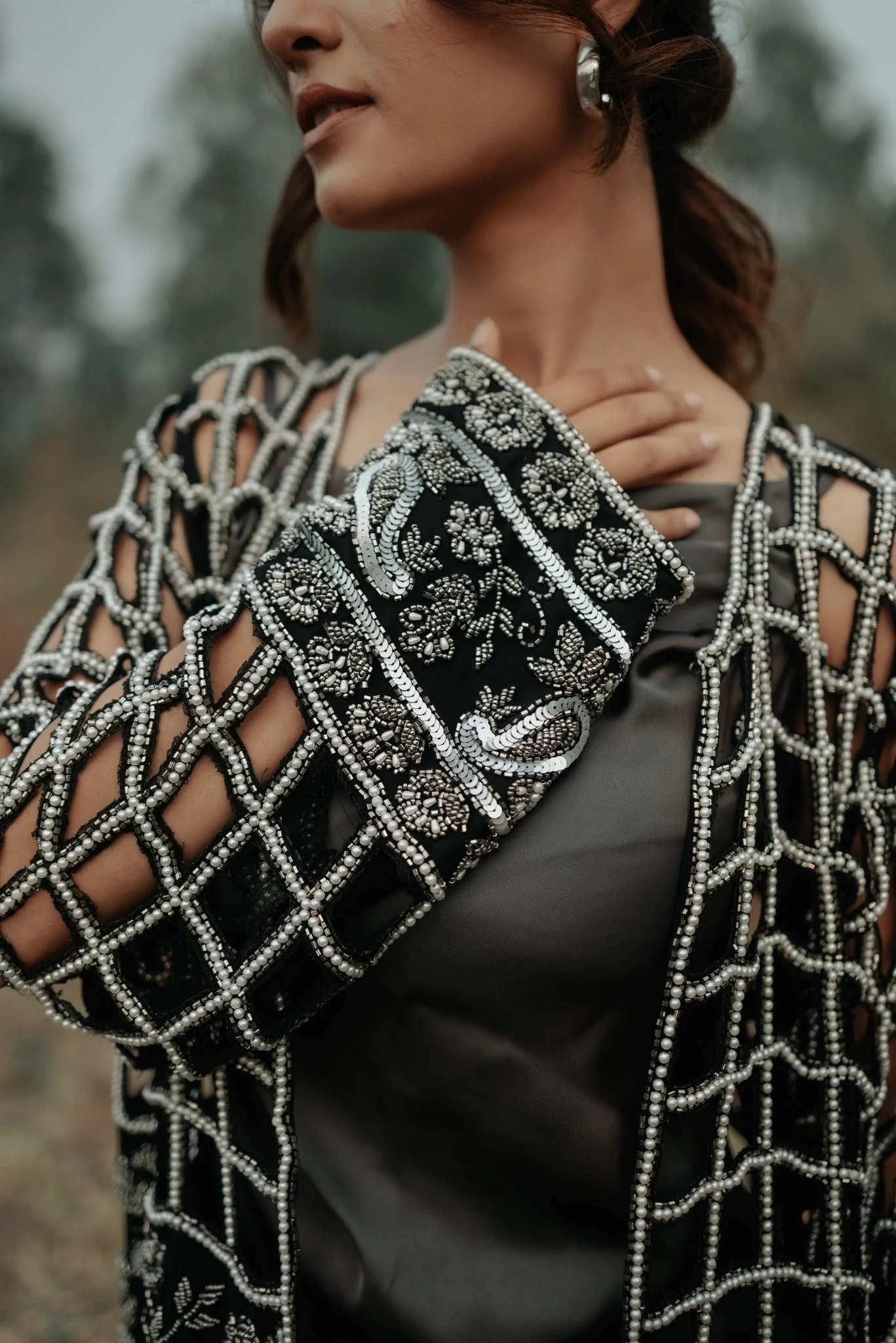 Fusion Hand Embroidered Cut work Jacket