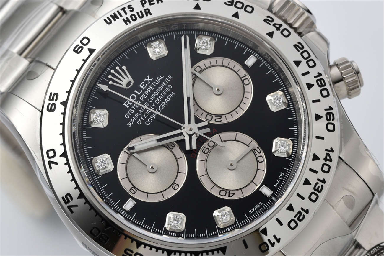 Clean Factory Rolex Daytona 126509 Replica – White Gold Black Diamond Dial (4131)
