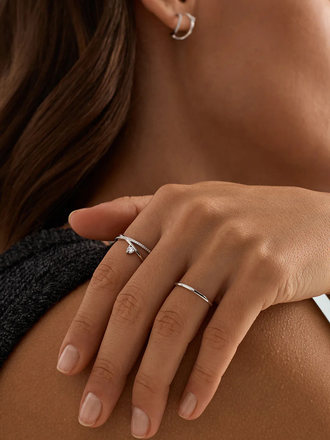 Pave Criss-Cross Sapphire Ring