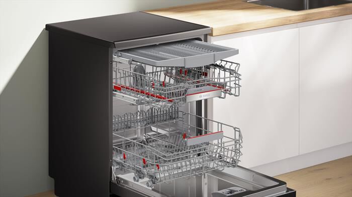 BOSCH - Lavastoviglie SMS6ECC12E Classe A 14 Coperti-Acciaio nero anti-impronta