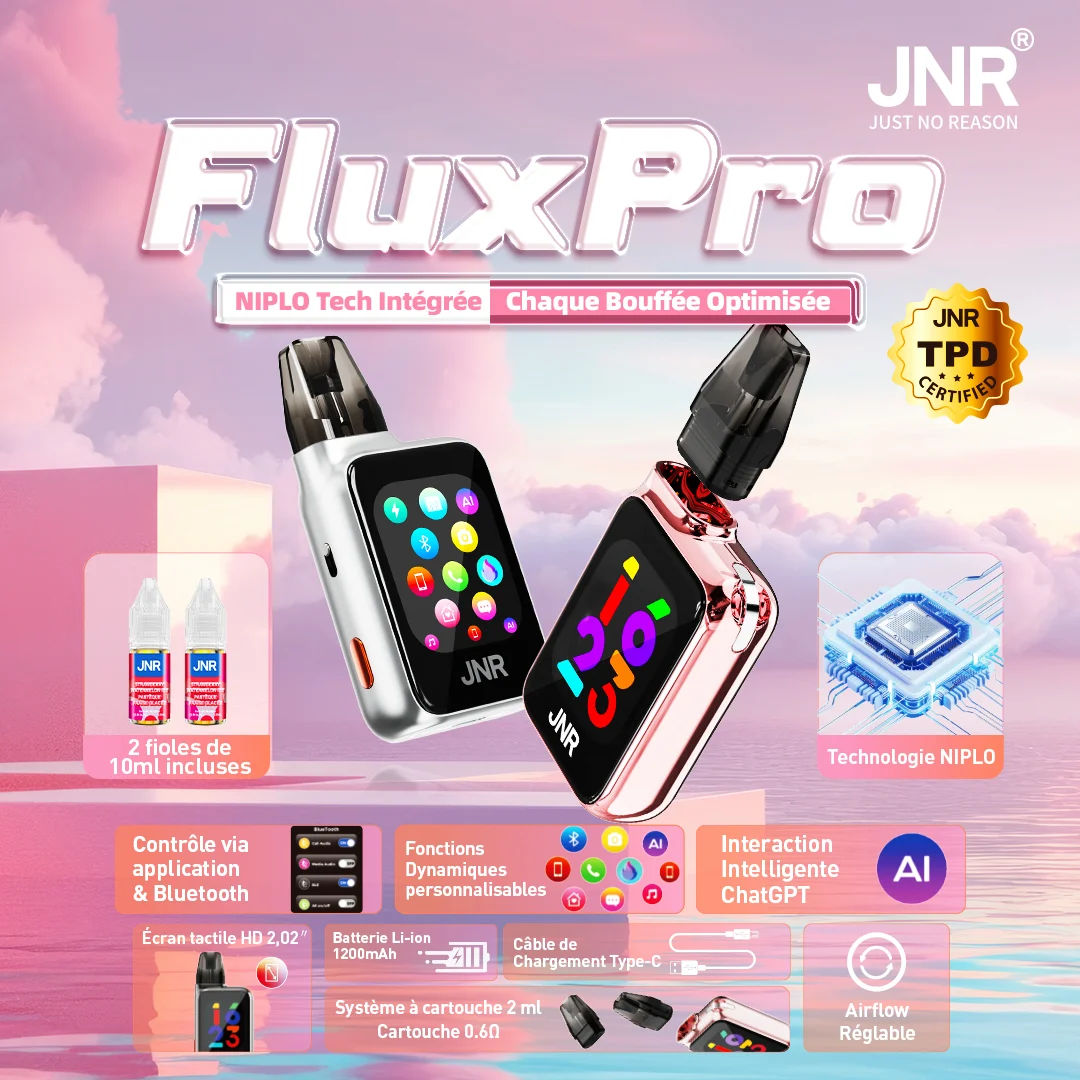 JNR Flux Pro 32000 Puffs - Kit Pod Intelligent et Remplissable - Vape Grok