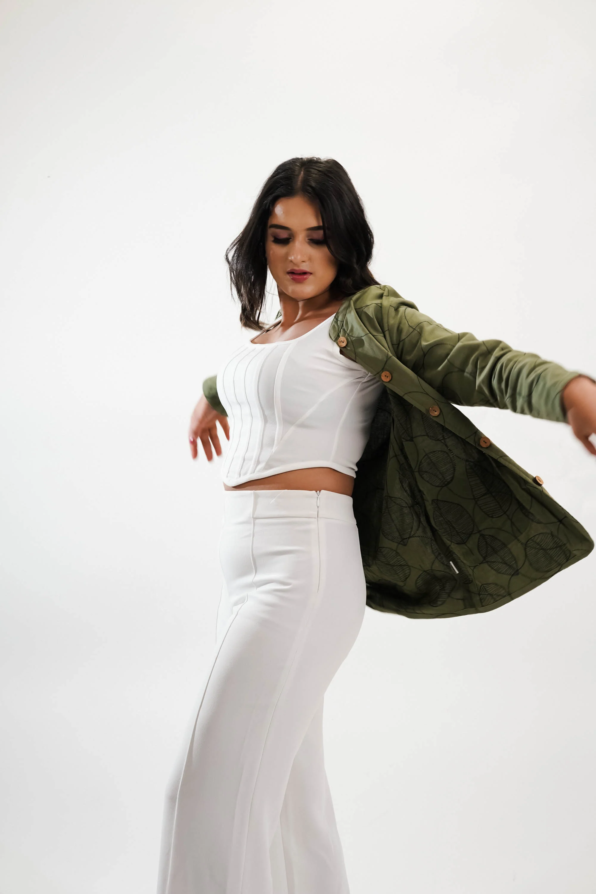 Olive Quilted Shacket