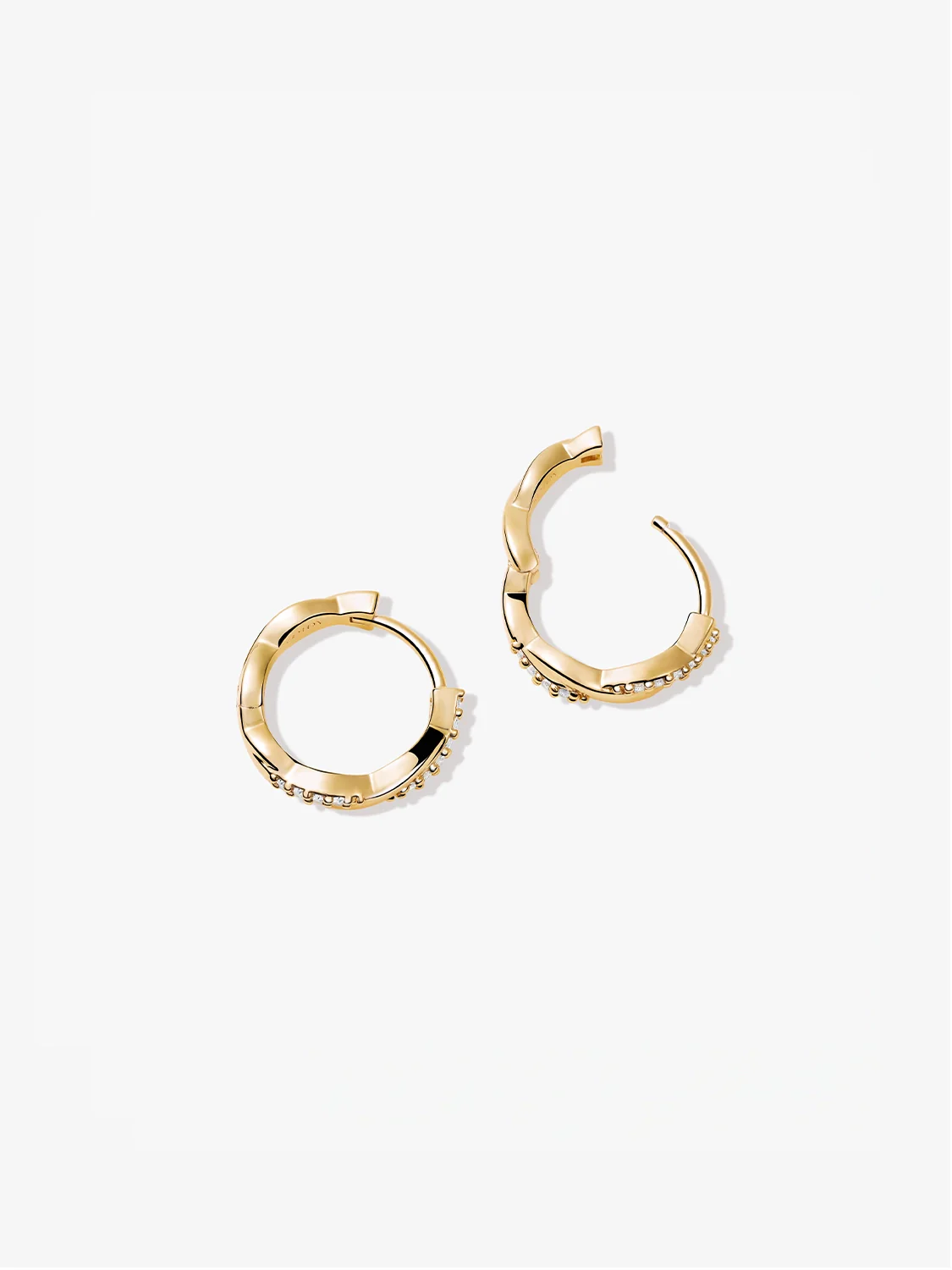 Twisted Pave Hoops