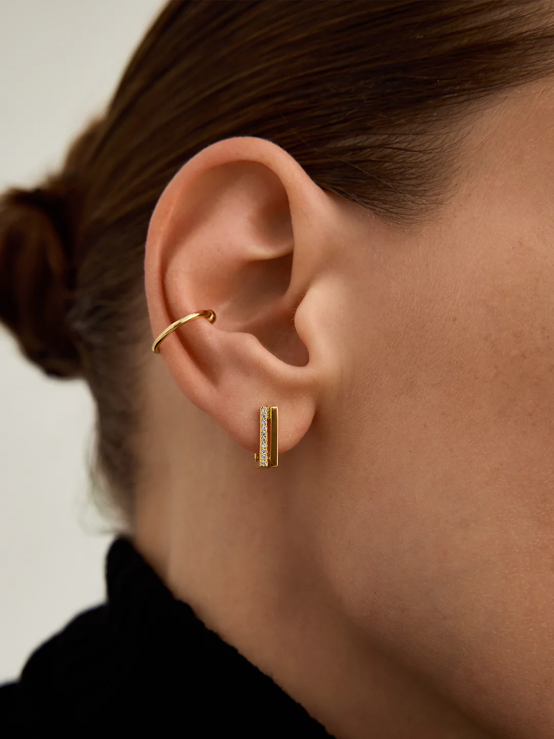 Pave Block Duo Huggies