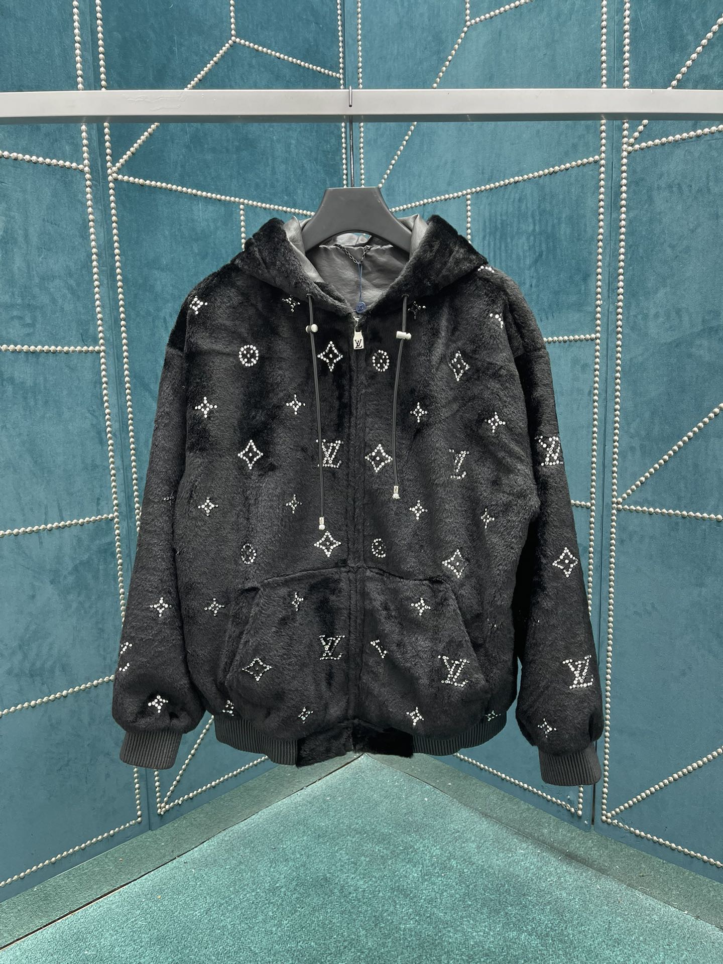 LV Sequin Hooded Jacket 2025