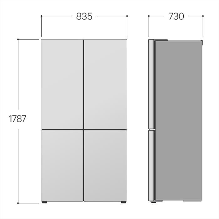 LG - Frigorifero 4 porte GMV860EPDE INSTAVIEW Classe E-Essence Matte Black