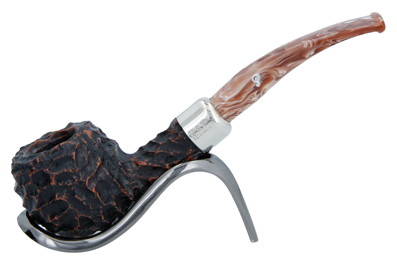 Peterson of Dublin Derry Rusticated Briar Smoking Pipe - Shape 408 - 9mm