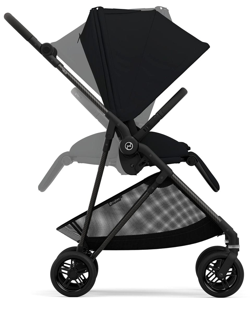 Cybex Melio Carbon 3 Compact Stroller - Moon Black